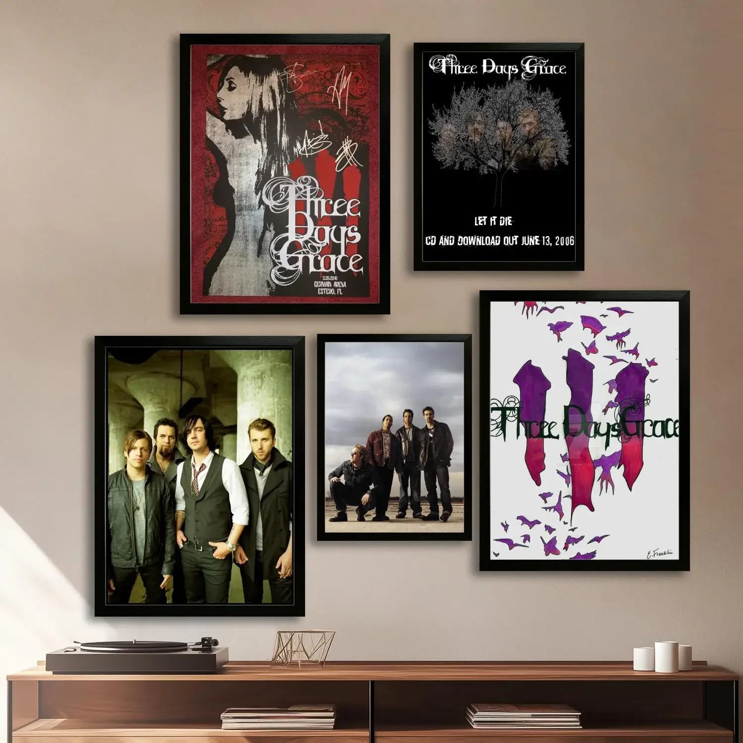 three days grace Canvas Art Poster and Wall Art, Picture Print, Modern Family, Bedroom Decor, Posters,Decorative painting