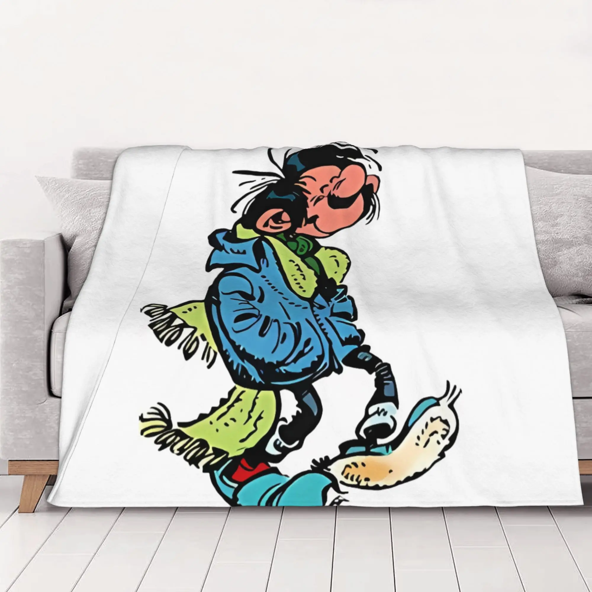 1PC home Cutecore Cartoon Birthday Movies Gaston Lagaffe Blanket Super Cosy Plush Home Living Room Sofa halloween