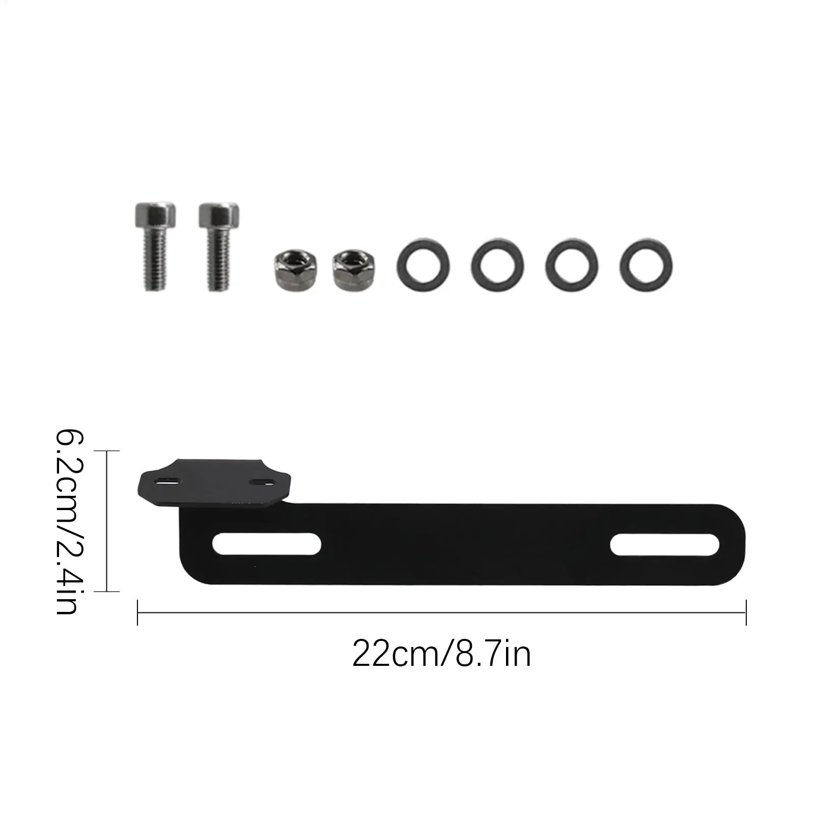 Motorcycle Video Camera Mount Rust-Proof Video Recorder Installation Base Rear License Plate Bracket For Beginner Enthusiast view 6