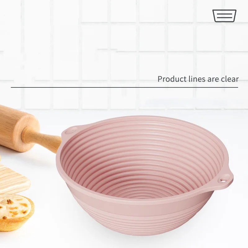 Noodle Pastry Silicone Bread Basket Collapsible Fermentation bowl Bread Baking Supplies Dough Proofing Bowl Container for Bakers