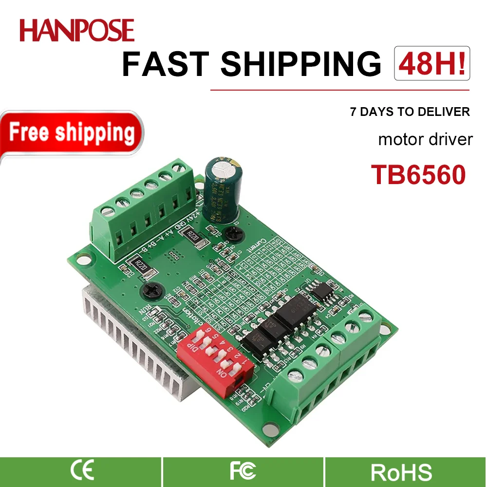 hanpose TB6560 Stepper Motor Driver Segments Upgraded Version 3.0A 10-35VDC  for CNC Router 3D  Printer Accessories