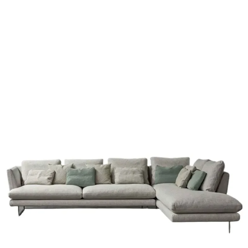 Modern Italian Minimalist Corner Sofa for Small Apartments Nordic Fabric Latex Furniture Waterproof Anti Fouling Living Room