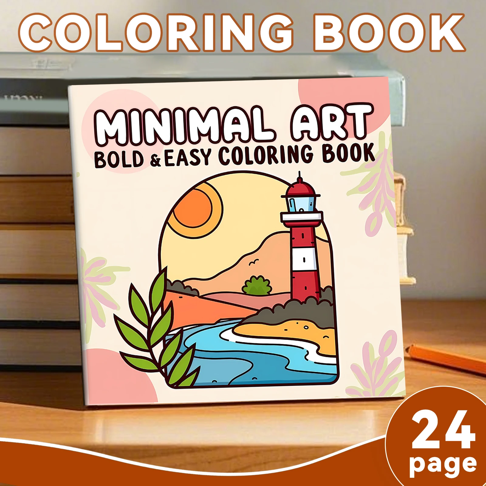 MINIMAL ART BOLD & EASY Patterns Coloring Book for Adults Cute Drawing Book Perfect Gift for Party and Birthday