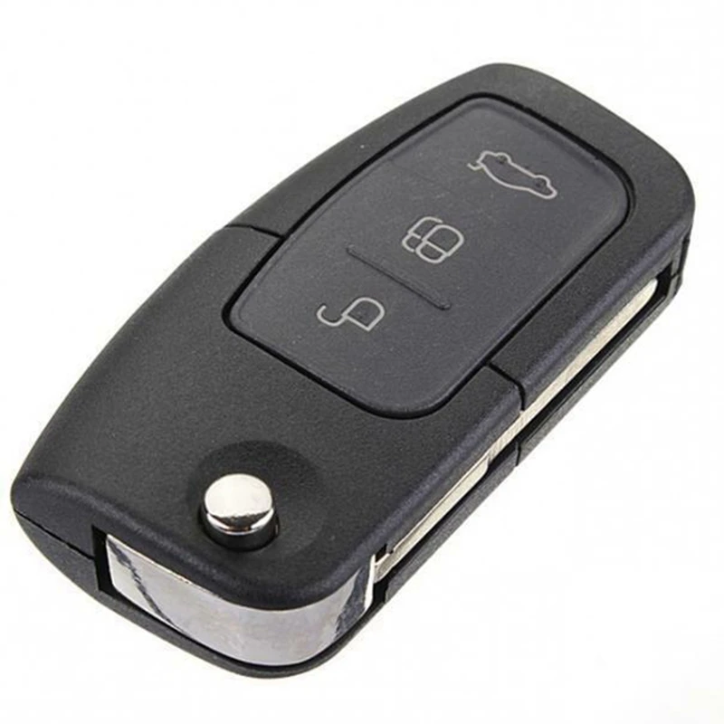 3 Buttons Flip Folding Remote Control Key 433Mhz 4D63 80Bit For Ford Focus Mondeo Fiesta Galaxy FOB Case HU101 Blade