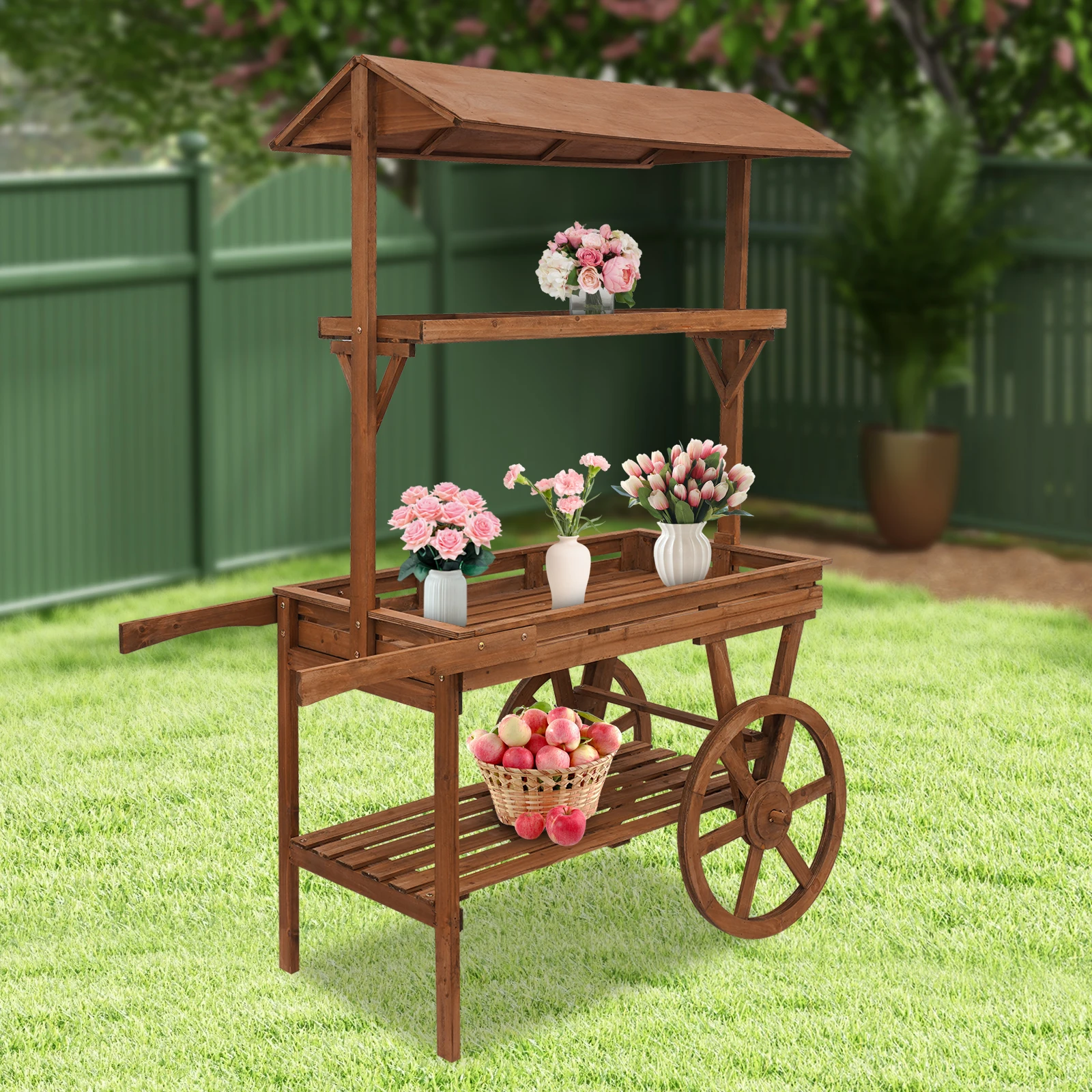 Rolling Cart, Retro Rolling Cart, Display Rack