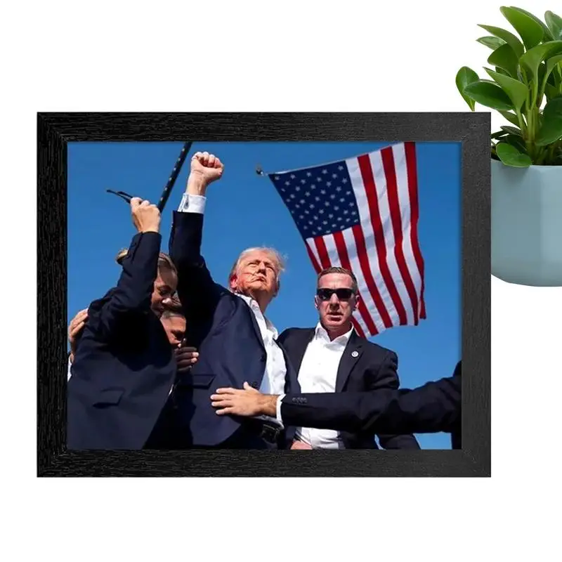 Black Frames For Pictures Keep Fighting Fist Pump Black Simple Photo Frame President Election Gallery Wall Frame Gallery Photo