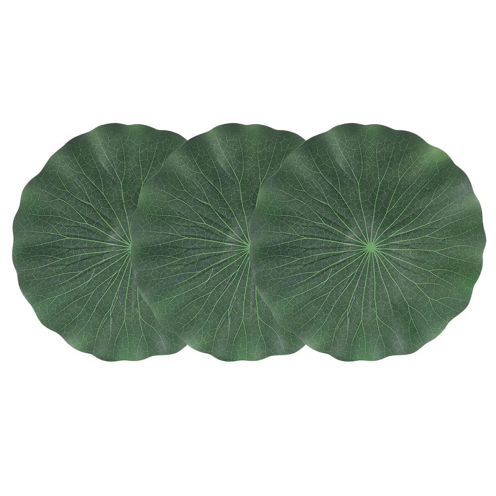 

3pcs Floating Lotus Leaf Pond Decor Lifelike Eva Water Pool Aquarium Garden Ornament For Party Fountain Fish Tank Decoration