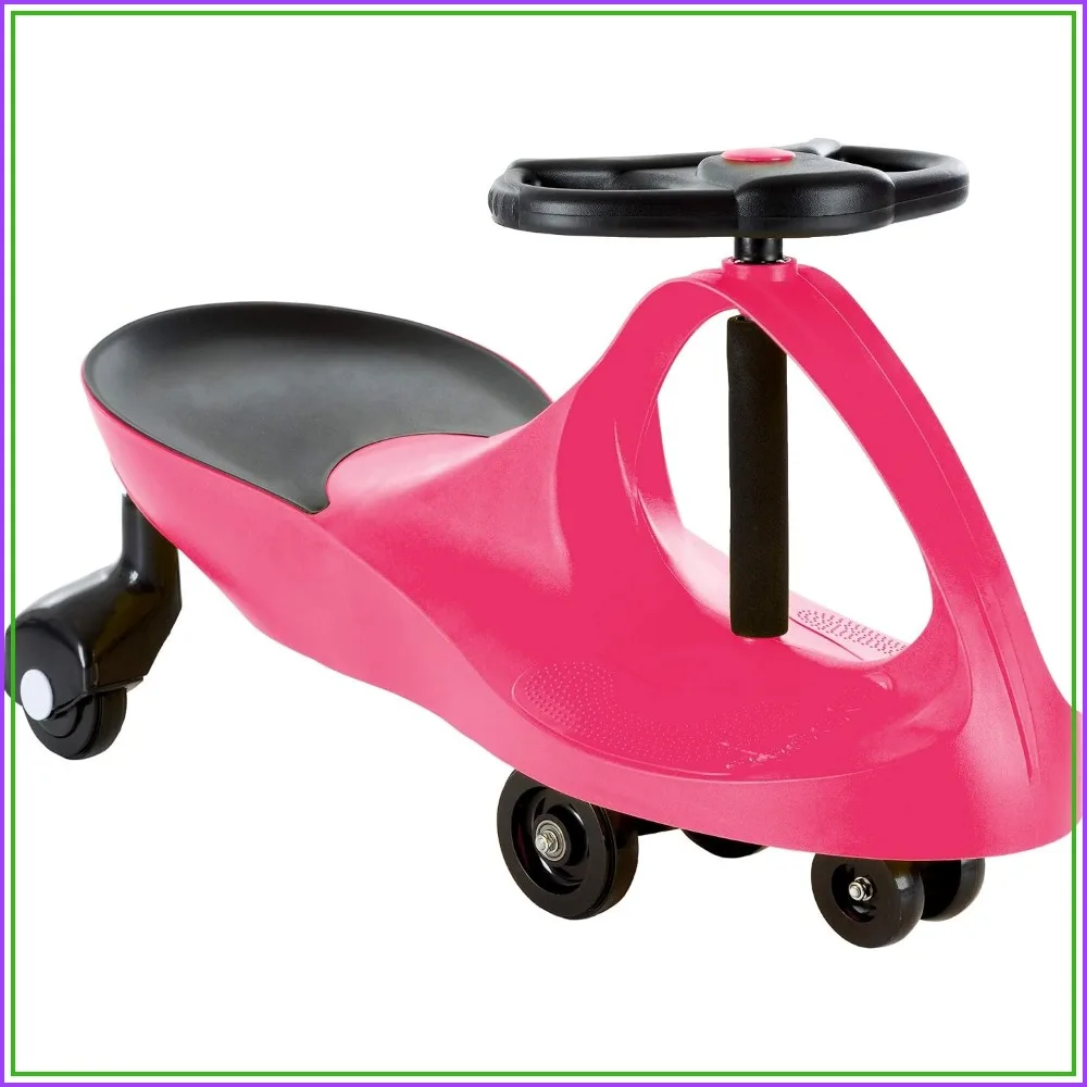 

Wiggle Car Ride On Toy - No Batteries, Gears or Pedals - Twist, Swivel, Go - Outdoor Ride Ons for Kids 3 Years Up (Hot Pink)
