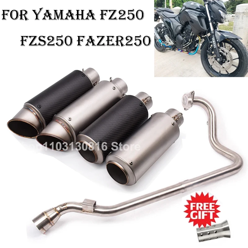 

Full Systems For Yamaha FZ250 FZS250 FZS FZ Fazer 250 Motorcycle Exhaust Escape Modified Muffler With Front Link Pipe DB Killer