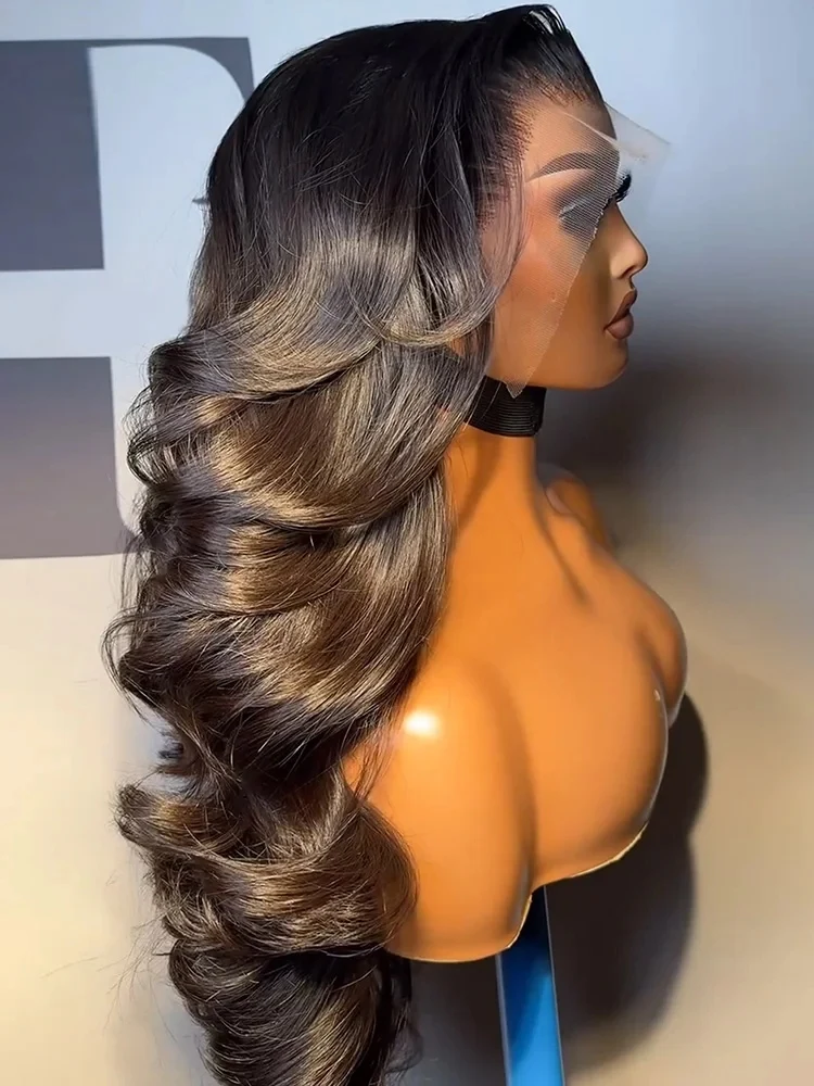 

HD Body Wave 13x6 Lace Frontal Human Hair Wigs Pre Plucked 30 36 Inch Loose Body Wave 13x4 HD Transparent Lace Front Wigs