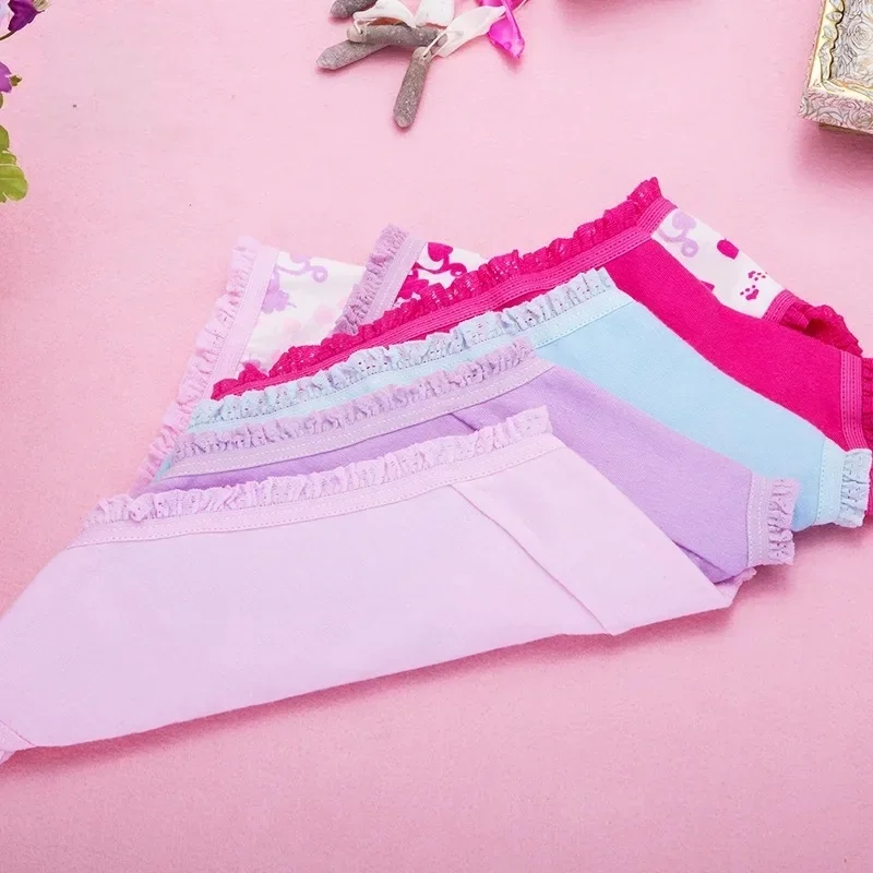 4 unids/pack Minnie bragas para niños ropa interior de Anime para niñas bragas suaves transpirables ropa interior de hogar calzoncillos de algodón de dibujos animados regalos