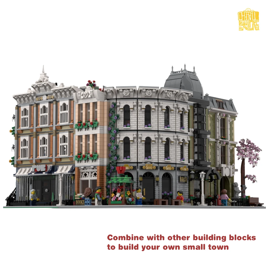 MOC-TT029 Birch- Bank Model No Stickers or Figurines With PDF Drawings Building Blocks Bricks  Birthday Christmas Gifts