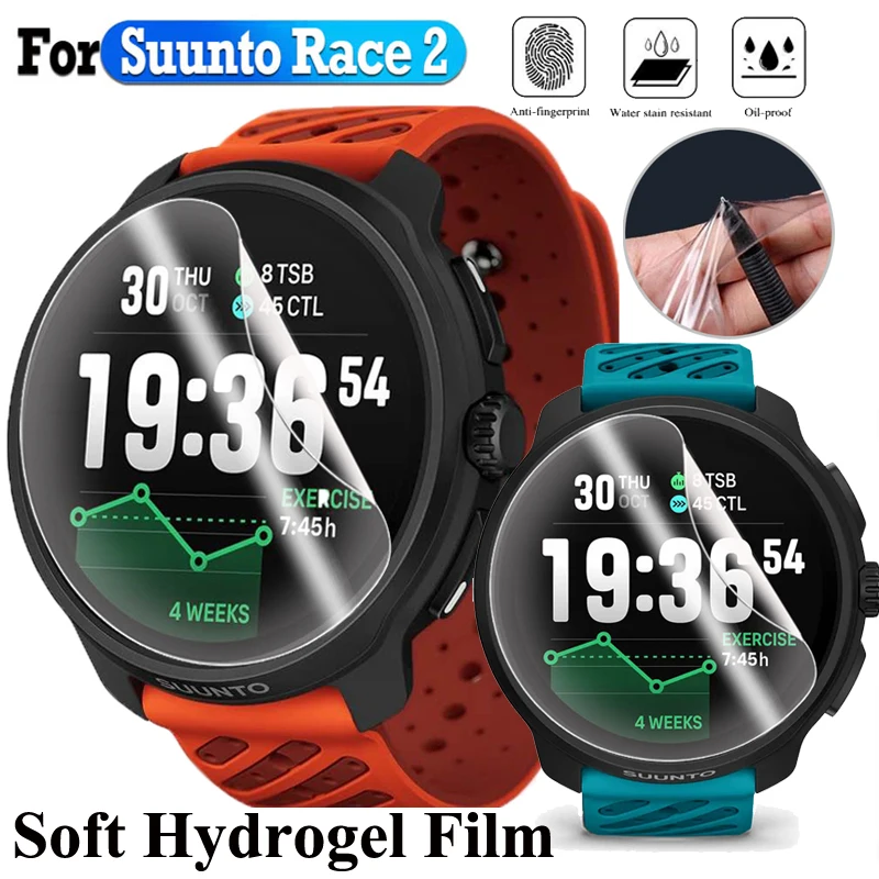 Clean Screen Protector For Suunto Race 2 Soft TPU Hydrogel Film For Suunto Race 2 Anti-scratch HD Protective Film Accessories