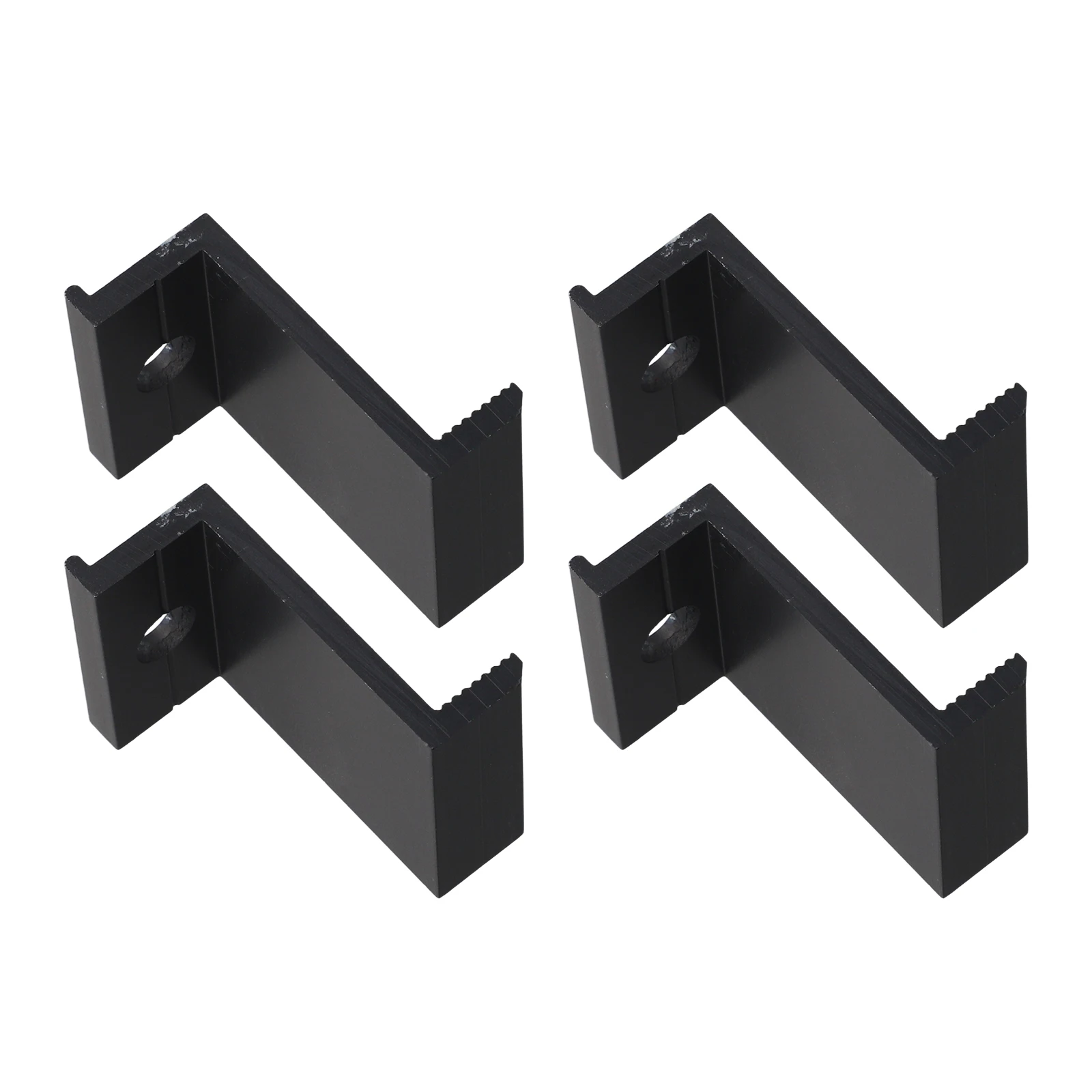 4Pcs Black Aluminum Alloy End Clamp 30-45mm For PV Solar Panel Mounting Rack Roof Installation Accessories