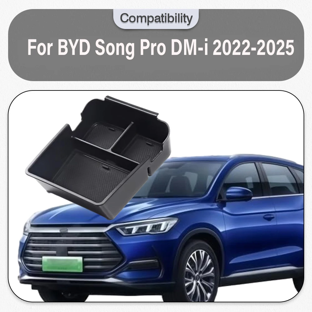 

Ящик для хранения на подлокотнике центральной консоли автомобиля для BYD Song Pro DM-i 2022 2023 2024 2025, органайзер на подлокотнике, контейнер на центральной консоли
