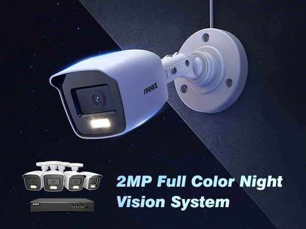 ANNKE 8-قناة 5MP H.265 + DVR نظام كاميرا الأمن مع أربعة 2MP NightChroma كاميرات CCTV خارجية مقاومة للماء