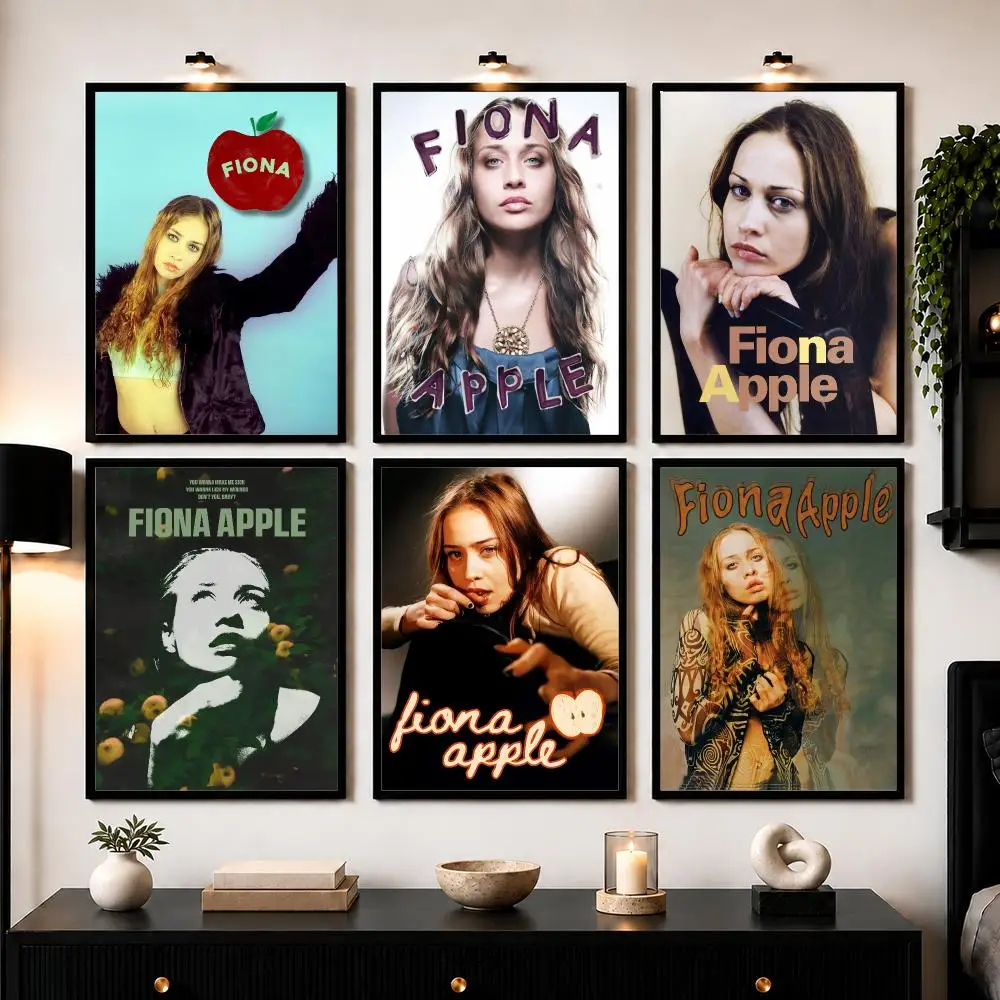 F-Fiona Apple Female Singer Poster Wall Art Sticker For Living Room Bedroom Bar Home Decor Mural Painting Decoration