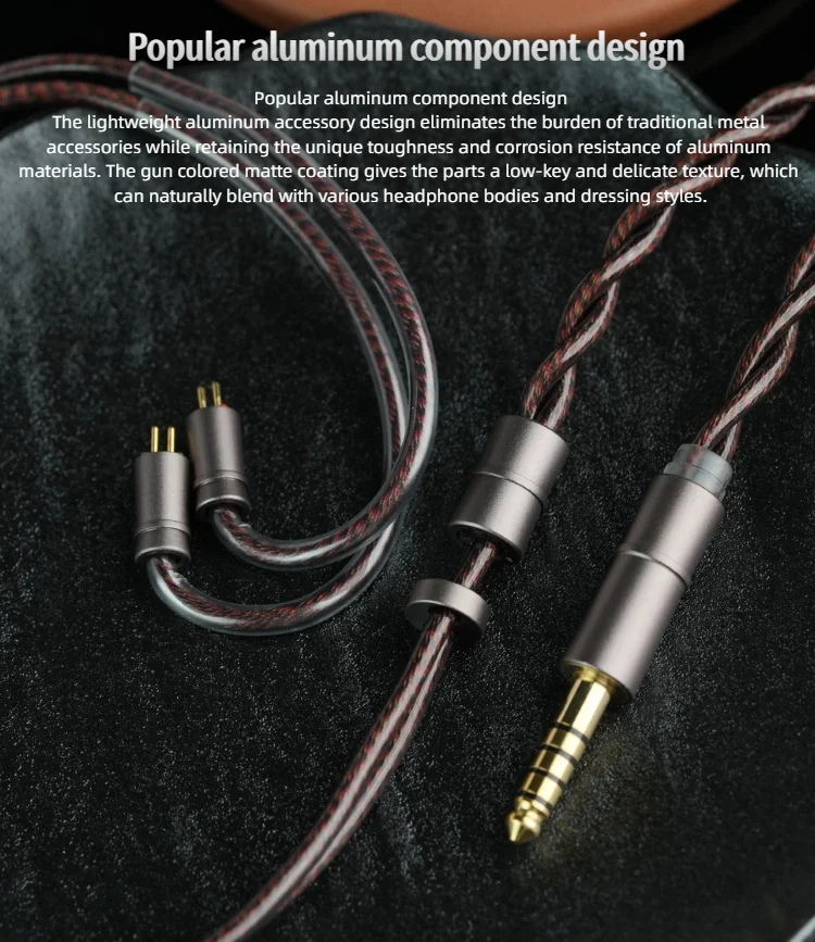 XINHS HA025 HiFi-Kopfhörer-Upgrade-Kabel MMCX 0,78 mm 2PIN IE900 4,4 mm symmetrisch geeignet für SA6 MK2 TANGZU FUDU VERSE 2 hifi headphone 3.5mm cables headphone 3.5mm cables iem balanced cable white wale cable – Detail 4