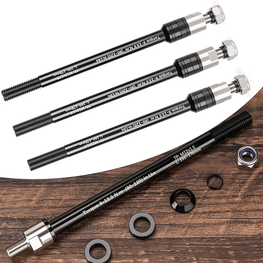 

Bike Trailer Adapter Color Black Bicycle Trailer Axle Wear resistant Enhance Appearance Fashionable Aluminum Alloy
