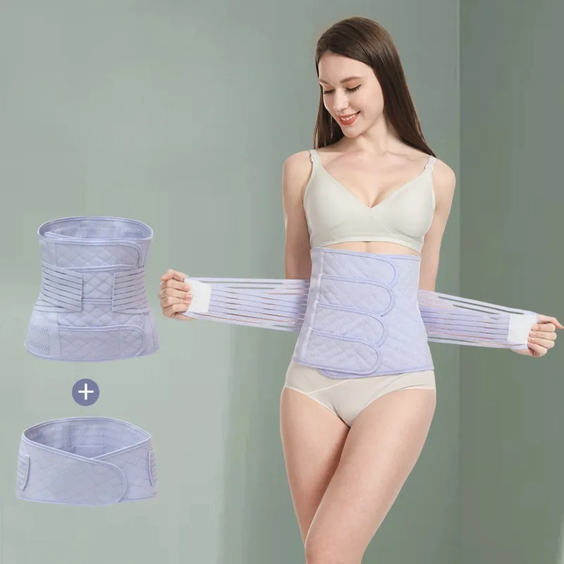 

Дышащий комплект послеродовых бандажей из 4 частей: мягкий поддерживающий пояс для коррекции талии после кесарева сечения и естественных родов, для восстановления после родов