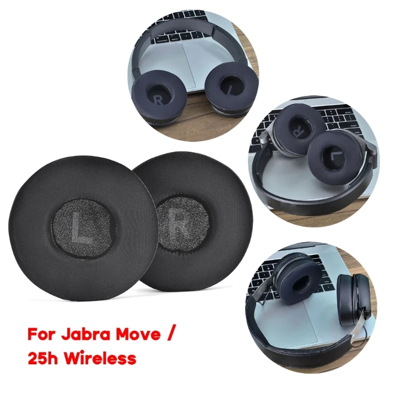 Soft Ear Pads EarPads Covers For Jabra Move / 25h Wireless Headphones Easy to Install and Remove Cooling Gel Earpads Replacement