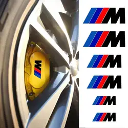 6pcs Car Caliper Sticker Wheel Hub Decals For BMW M Performance E36 E60 E90 X2 X1 X3 X5 E46 E39 E70 M3 M5 M6 G20 G30 E93