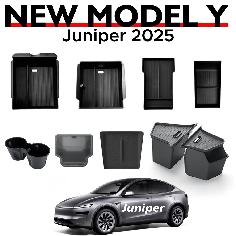 

Для Tesla New Model Y Juniper Launch 2025: консоль, подлокотник и задний багажник, контейнеры для хранения, боковой ящик, органайзер, аксессуары для чашек с водой