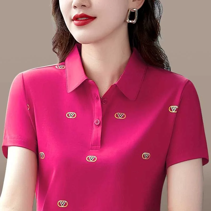 

Женская футболка из чистого хлопка ort Sve Thin среднего возраста M New Sle с принтом Генри-воротник Весенние женские топы Faion