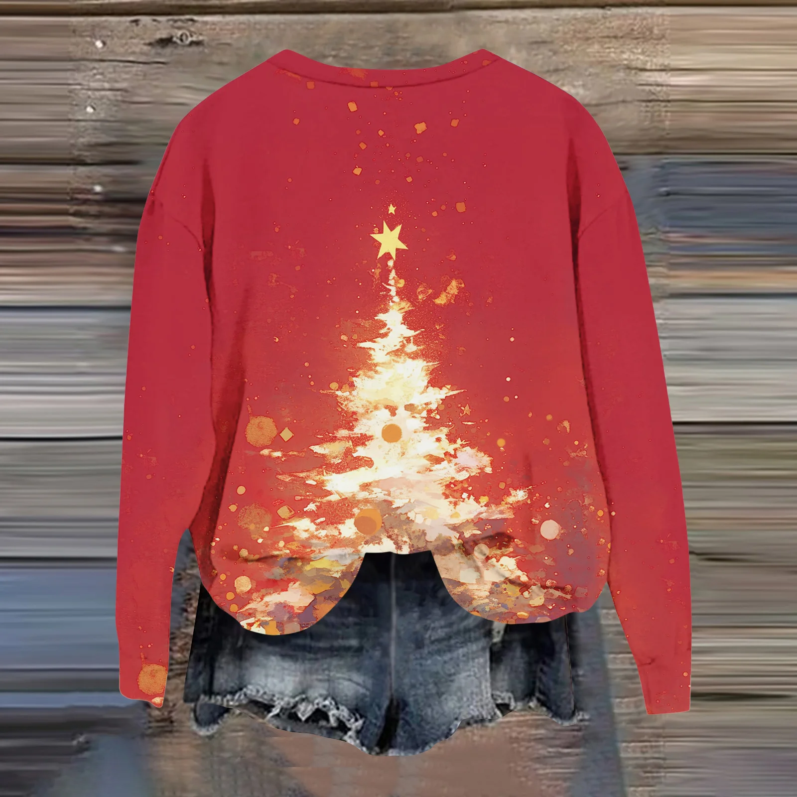 여성 패션 프린트 긴 소매 느슨한 라운드 넥 스웨트 탑 가을 여성 의류 겨울 의류 여성 탑 여성용