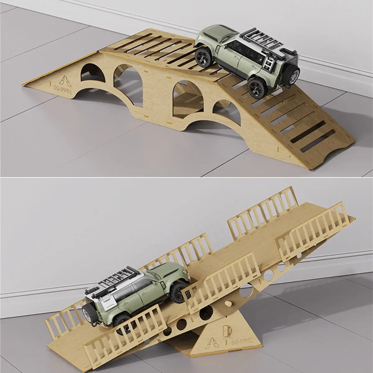 Symulowana przeszkoda stroma blokada drogi Xyloid most i akcesoria narzędziowe symulacyjna huśtawki dla RC Crawer Car 1/24 1/18 SCX24 TRX4M