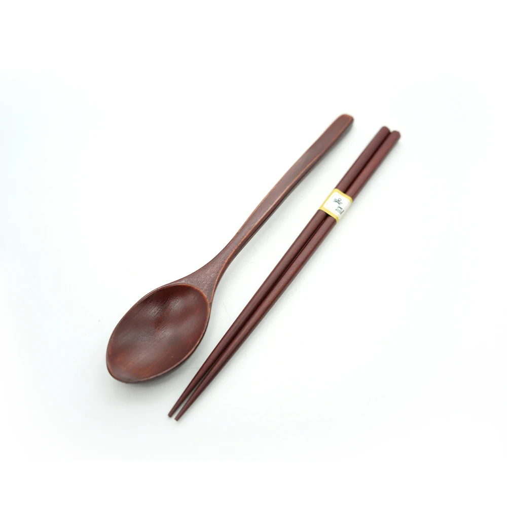 Lacquered cutlway set wooden cutlware spoon chopsticks set