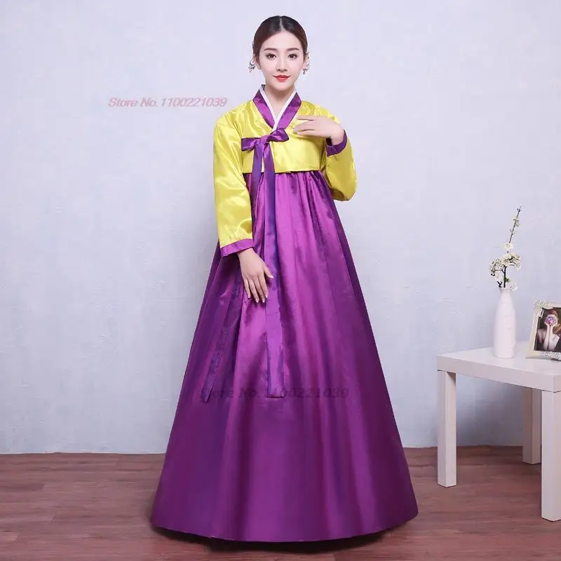 2024 traditional korean dance dress hanbok women elegant performance dress national vintage stage performance banquet dress