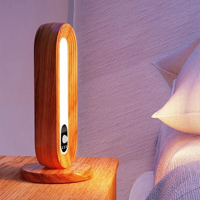 

Wooden Decorate Led Desk Lamp Bedside Table Lamp Bedroom Living Room Bedroom Study Room Desktop Eye Protection Desk Lamps