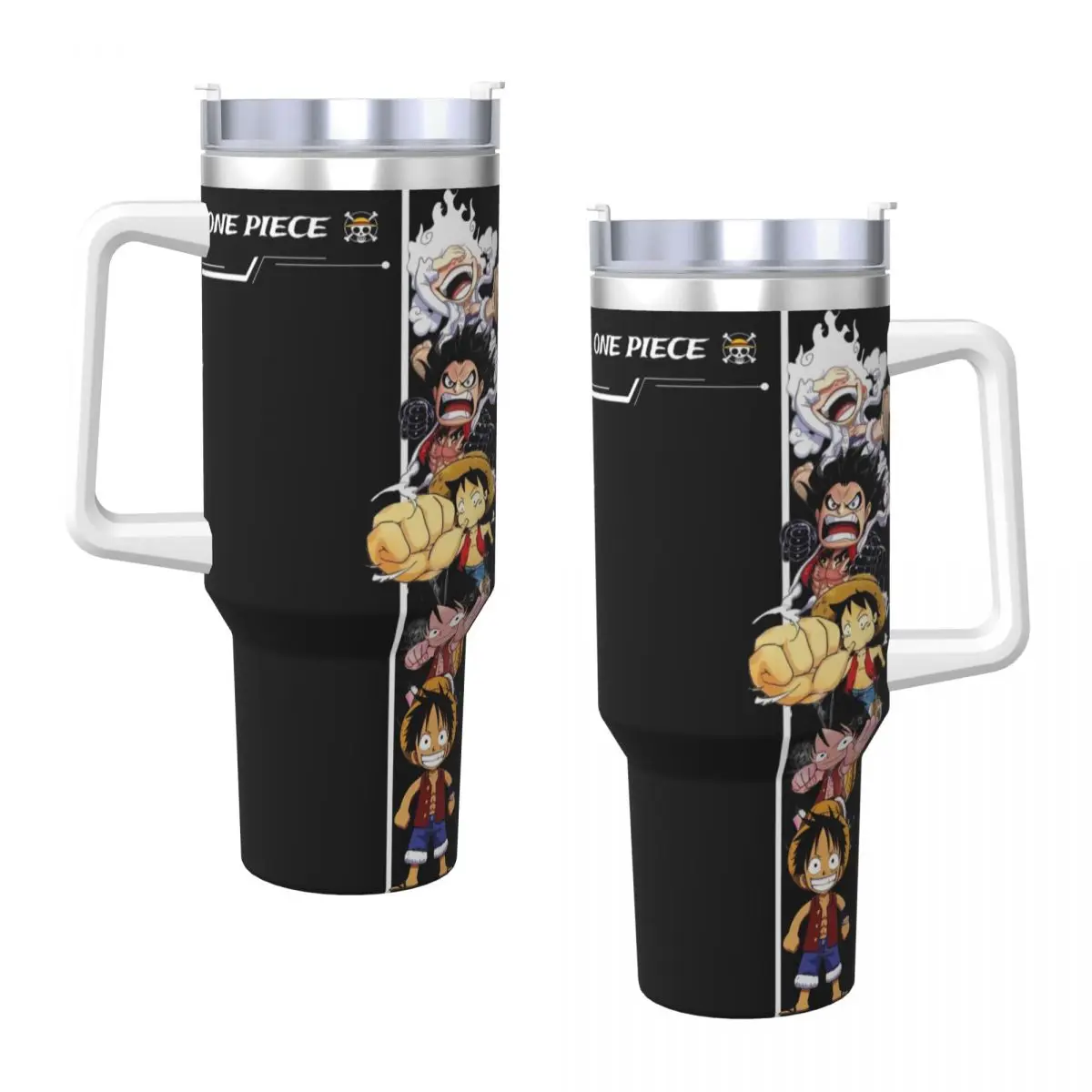 O-One Anime P-Piece Stainless Steel Tumbler Driving Car Mugs 40oz Thermal Cup Heat Preservation Cold Drink Milk Tea Water Bottle