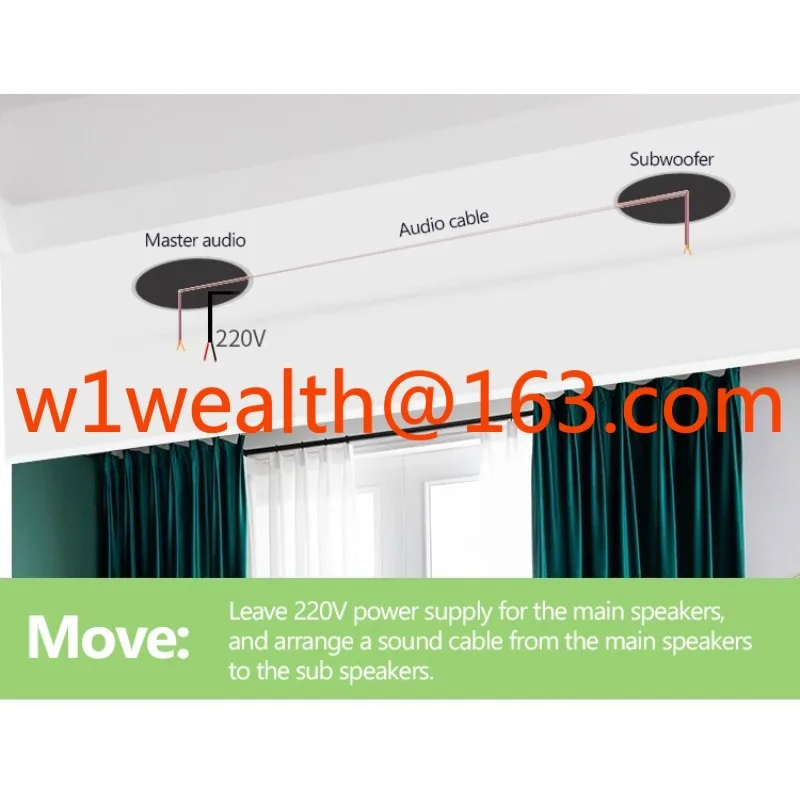 High Quality Wireless Ceiling Master Speaker Slave BLE Wireless Speaker Work with Background Music Amplifier Mounted on Ceiling