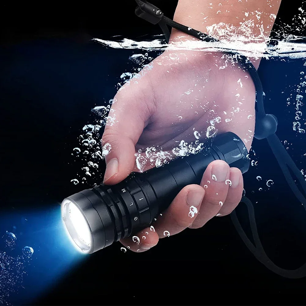 

SD05 Scuba Diving Flashlight XHP50.2 Super Bright 3000lm 21700 Battery Dive Torch with Magnetic Switch 5000K 6500K