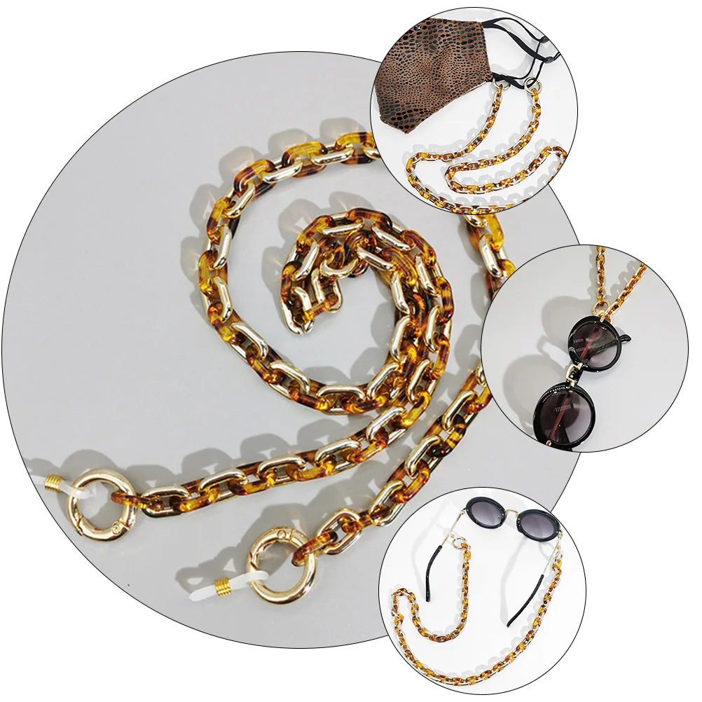 1 قطعة ليوبارد طباعة سلسلة النظارة حقيبة يد سلسلة ملحق حقيبة كروسبودي استبدال حزام الاكريليك حقيبة الملحقات