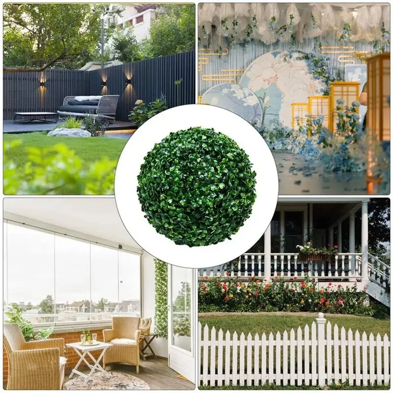 Greenery Balls Faux Boxwood Green Round Balls No Trimming Artificial Topiary Balls Table Decoration For Home Outdoor