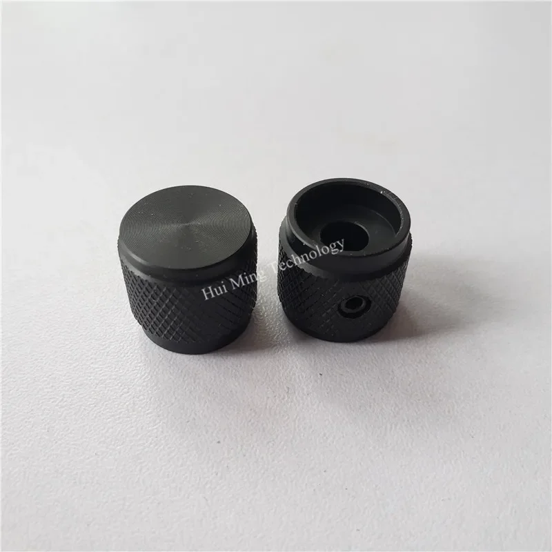 5pcs Aluminum Alloy Knob Black Solid potentiometer knobs Knurled 17*16mm cap Rotary cap Volume Switch Knobs HI-FI amplifier