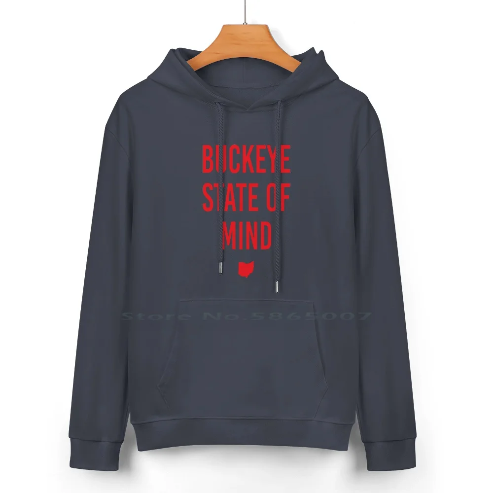 Buckeye State Of Mind Cotton Hoodie Sweater 24 Colors 330 Columbus Cincinnati The Land Northeast Ohio Cavs Indians Retro