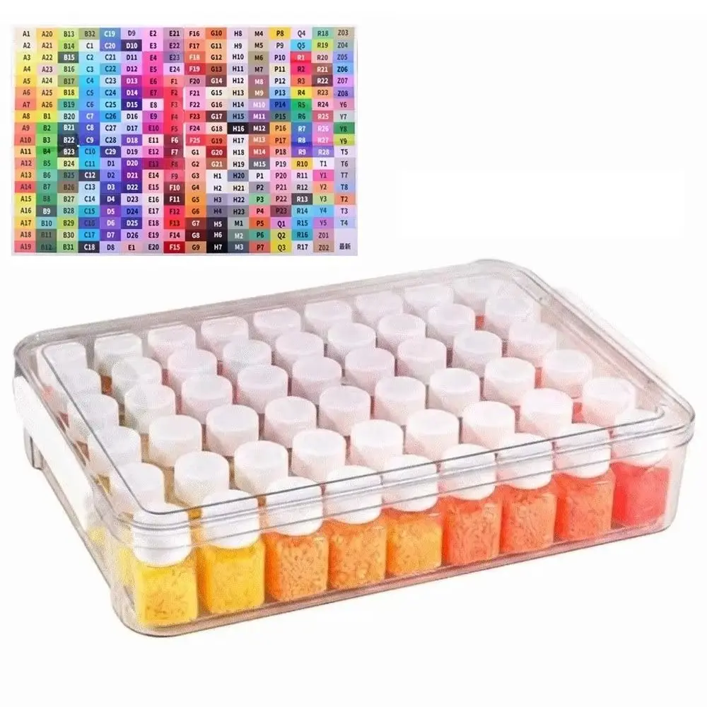 Transparent Perler Bead Storage Box Large Capacity Dustproof Perler Bead Packaging Box with Cover Bead Storage Bottle