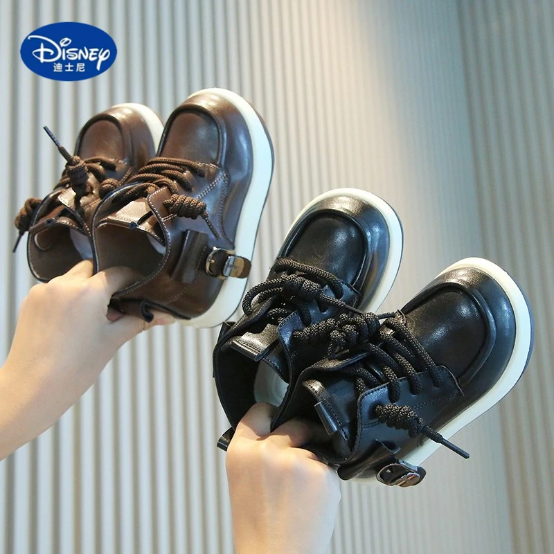 

Disney Kids' 2025 Ankle Boots | British Style Leather Martinis with Soft Sole, Fashion Booties for Boys & Girls in Spring/Fall