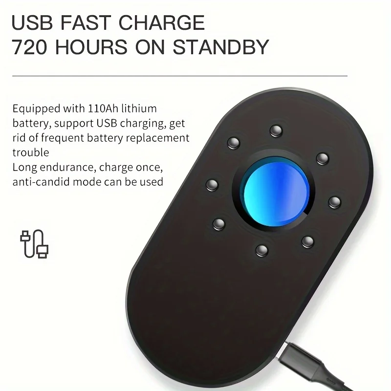 S001 Hotel Anti Inspection Surveillance Artifact Camera Detector Compact And Portable Anti-theft Alarm Infrared Scanning New