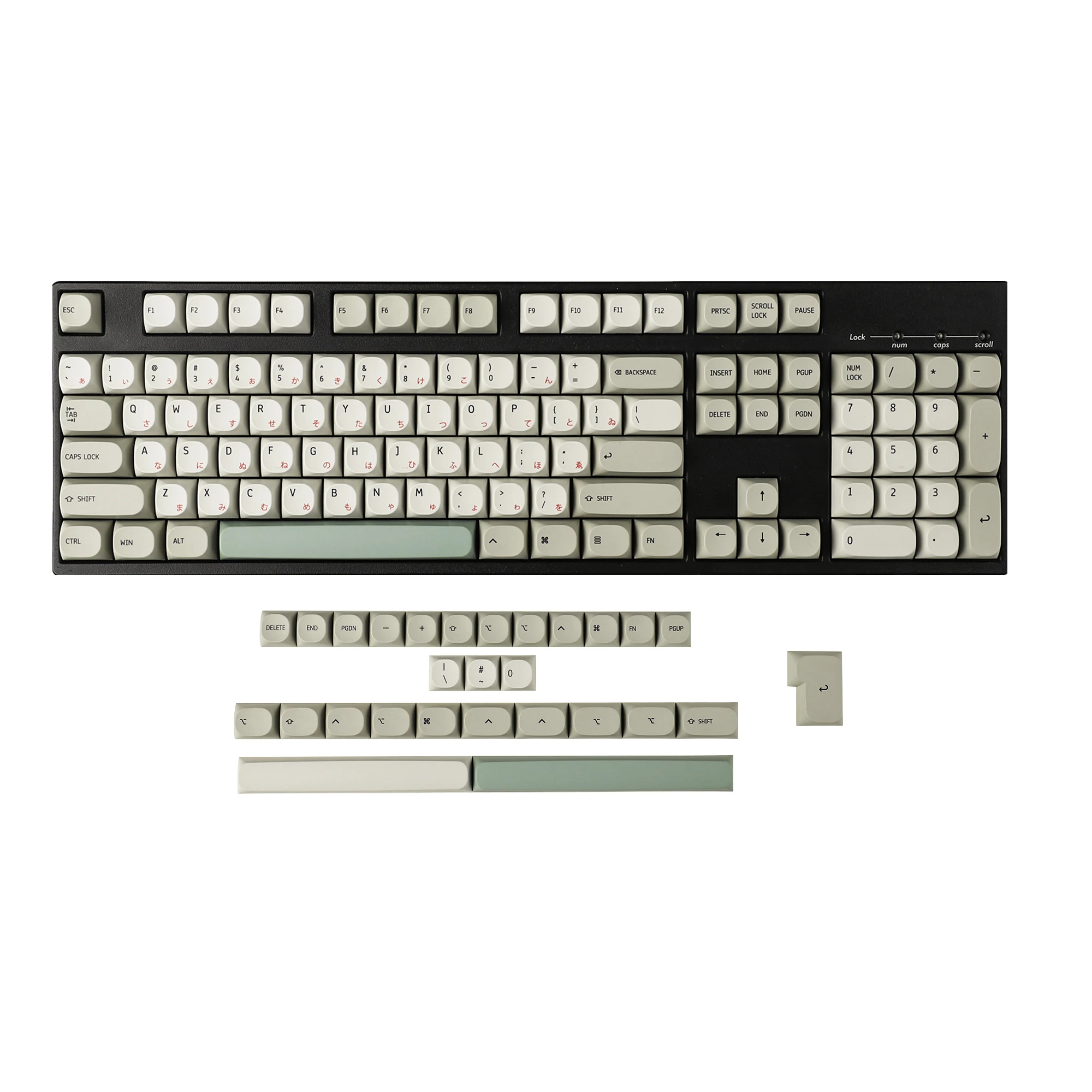 Imagem -04 - Retro Pbt Japonês e Coreano Keycaps Estilo Mac Teclado Mecânico mx Filco 104 Tkl 61 68 75 84 96 104 ma Dye Sub 9009 132