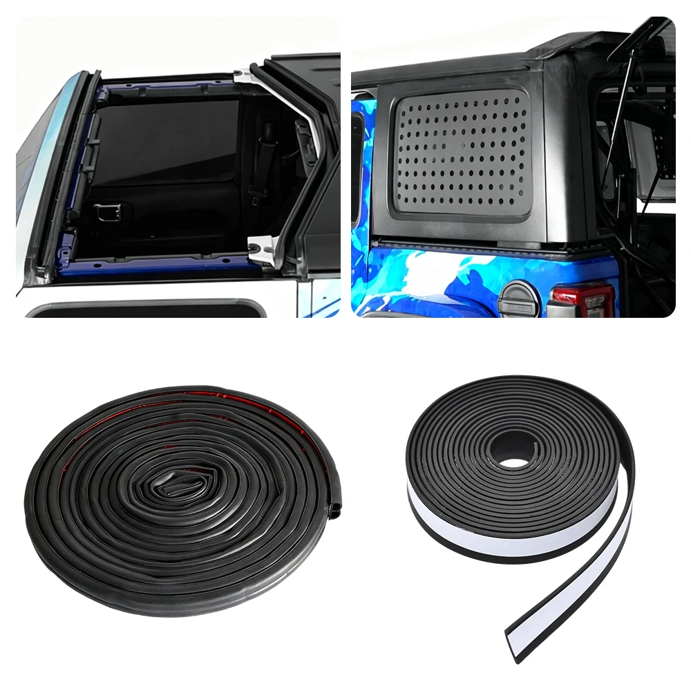 2 pieces for Jeep Wrangler YJ 1987-1995 Hardtop Rubber Seal Kit Weatherstrip Soundproof