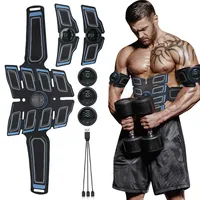 EMS Muscle Stimulator Abs Trainer Abdominal Muscle Toner Massage Toning Belt Body Slim Weight Loss Fitness Massager Rechargeable