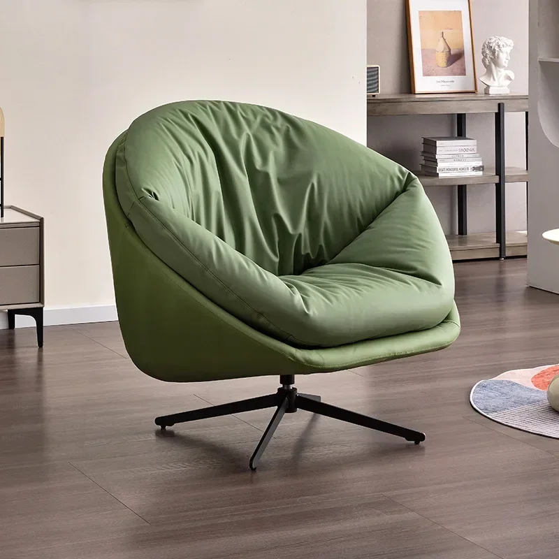 

Fashion Rotating Single Sofa Chair Small Household Eggshell Chair Balcony Living Room Comfortable Lazy Sofa Lounge Chair