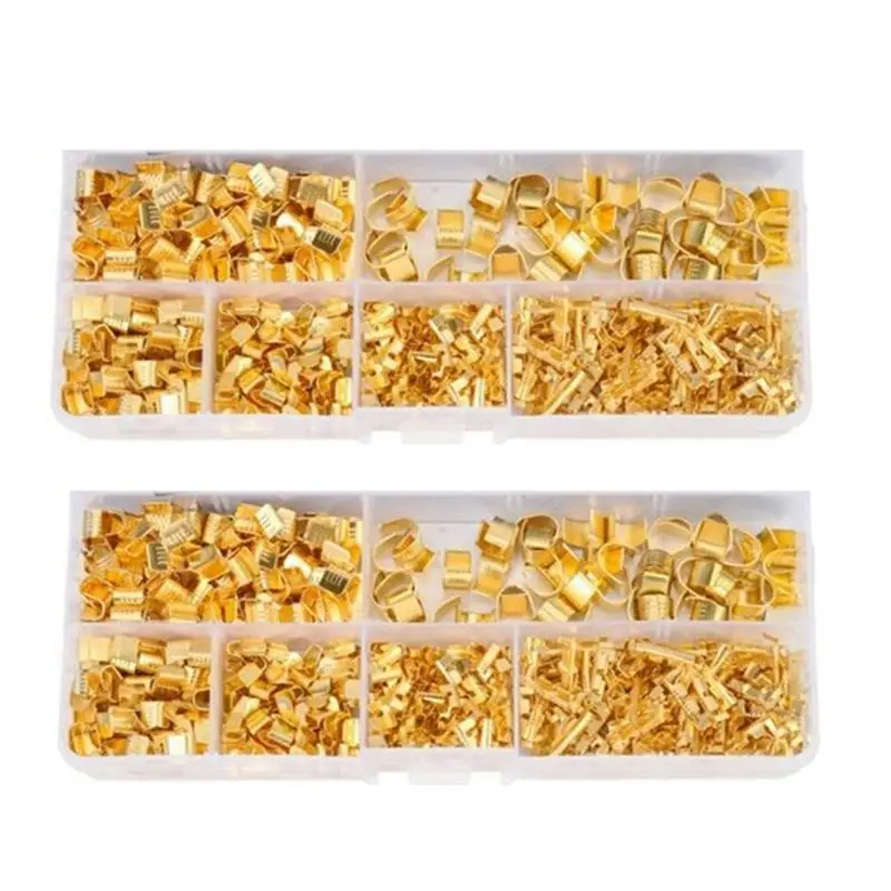 

FIZP 1200 Pcs U Shape Copper Ring Terminals Non-Insulated Cable Wire Spade Butt Connector Kit 454A/454B/454C/459/453/452