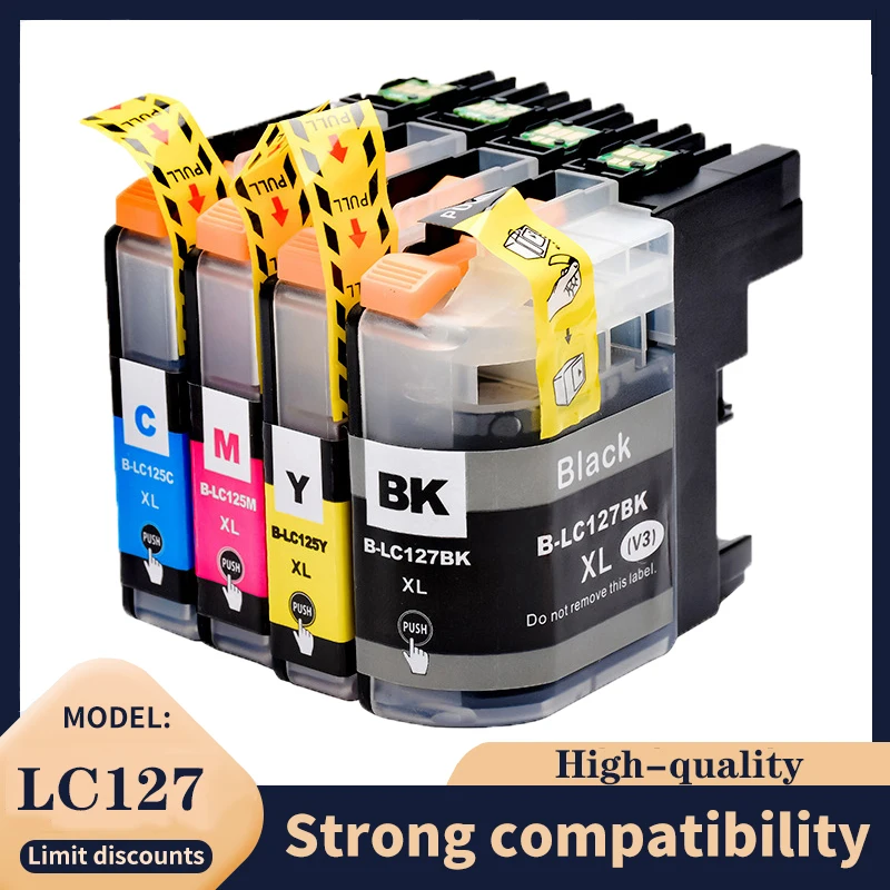 LC127XL LC125XL Ink Cartridge LC127 LC125 for Brother DCP-J4110DW MFC-J4410DW MFC-J4510DW MFC-J4610DW MFC-J4710DW printer