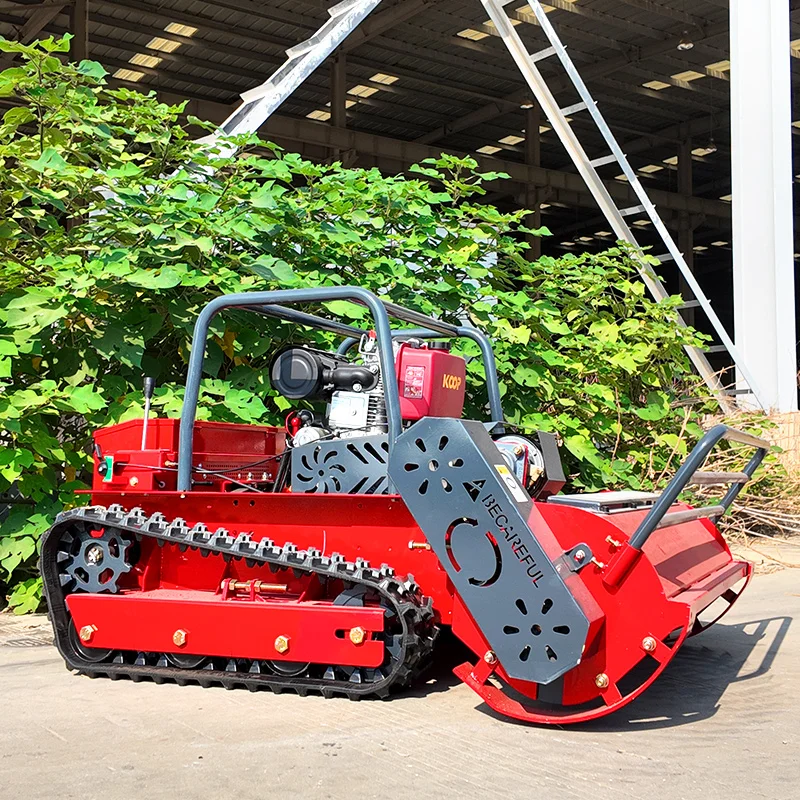 80cm、100cm、120cmのカスタマイズ可能なフレイル式草刈機、強力なディーゼルエンジン搭載、家庭菜園用、リモコン式芝刈り機